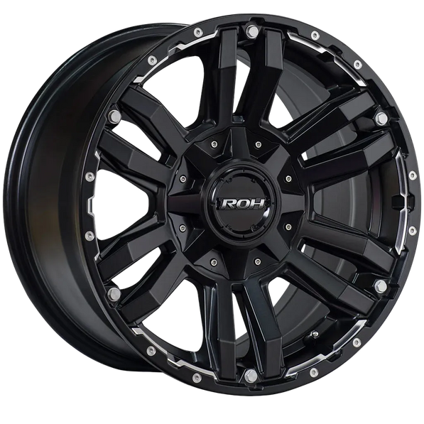 ROH Vapour 4x4 Wheels – Matt Black Twin 6-Spoke Rims (16”, 17”, 18”)