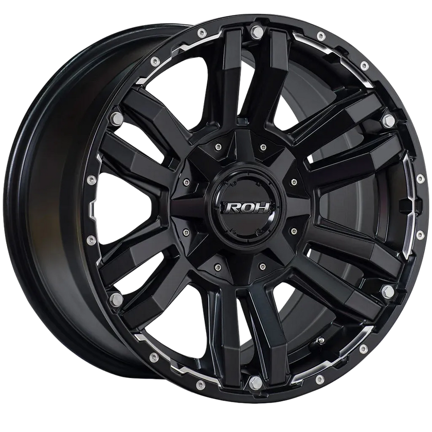 ROH Vapour 4x4 Wheels – Matt Black Twin 6-Spoke Rims (16”, 17”, 18”)