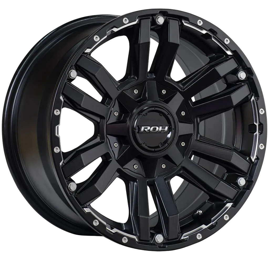 ROH Vapour 4x4 Wheels – Matt Black Twin 6-Spoke Rims (16”, 17”, 18”)