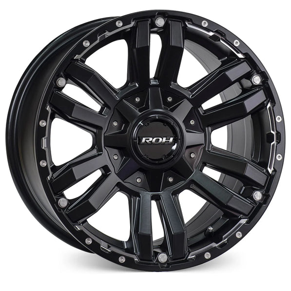 ROH Vapour 4x4 Wheels – Matt Black Twin 6-Spoke Rims (16”, 17”, 18”)