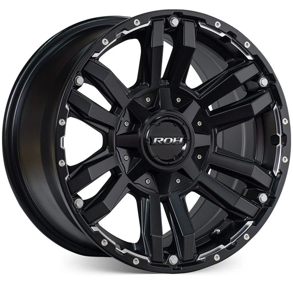 ROH Vapour 4x4 Wheels – Matt Black Twin 6-Spoke Rims (16”, 17”, 18”)