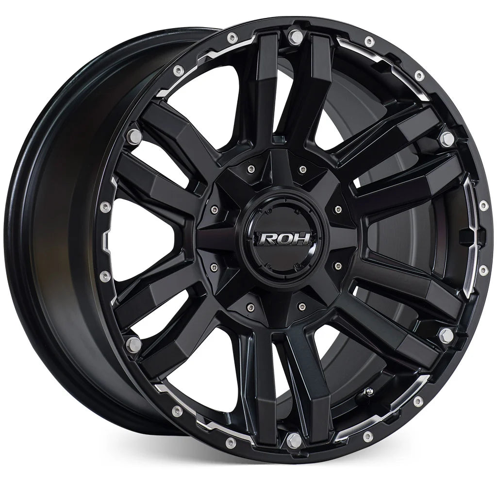 ROH Vapour 4x4 Wheels – Matt Black Twin 6-Spoke Rims (16”, 17”, 18”)