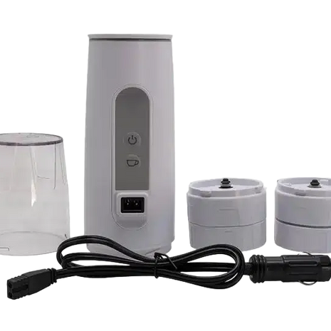 12V Portable Coffee Maker – Car Espresso Machine for Camping, 4x4 & Travel | Compatible with Pods & Ground Coffee