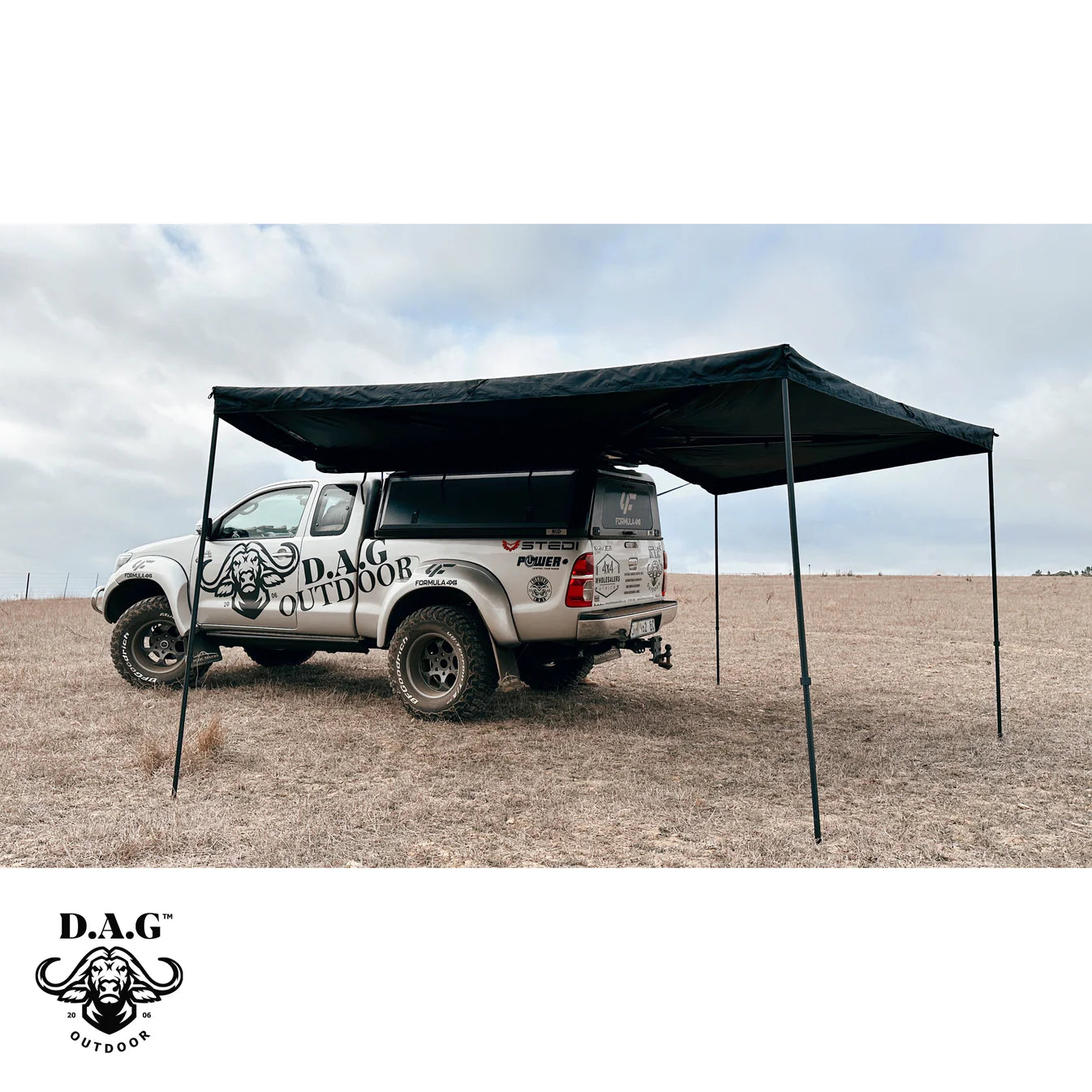 D.A.G XL 2.5M 270° Buffalo Wing Awning – Heavy Duty Vehicle Awning