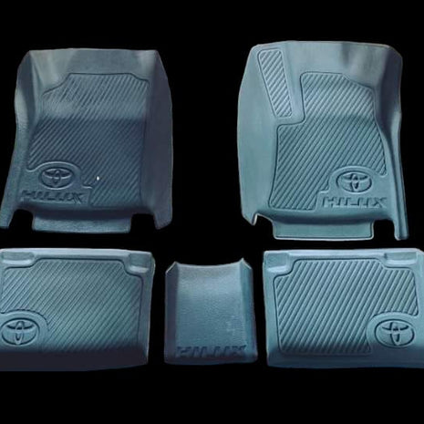 Toyota Hilux GD6 Rubber Floor Mats (2016–2021) – Heavy Duty Moulded Set