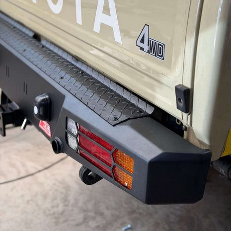 MCC Rear Replacement Steel Bumper with Towbar – Toyota Land Cruiser 70 Series Pick‑Up – 2007–Current