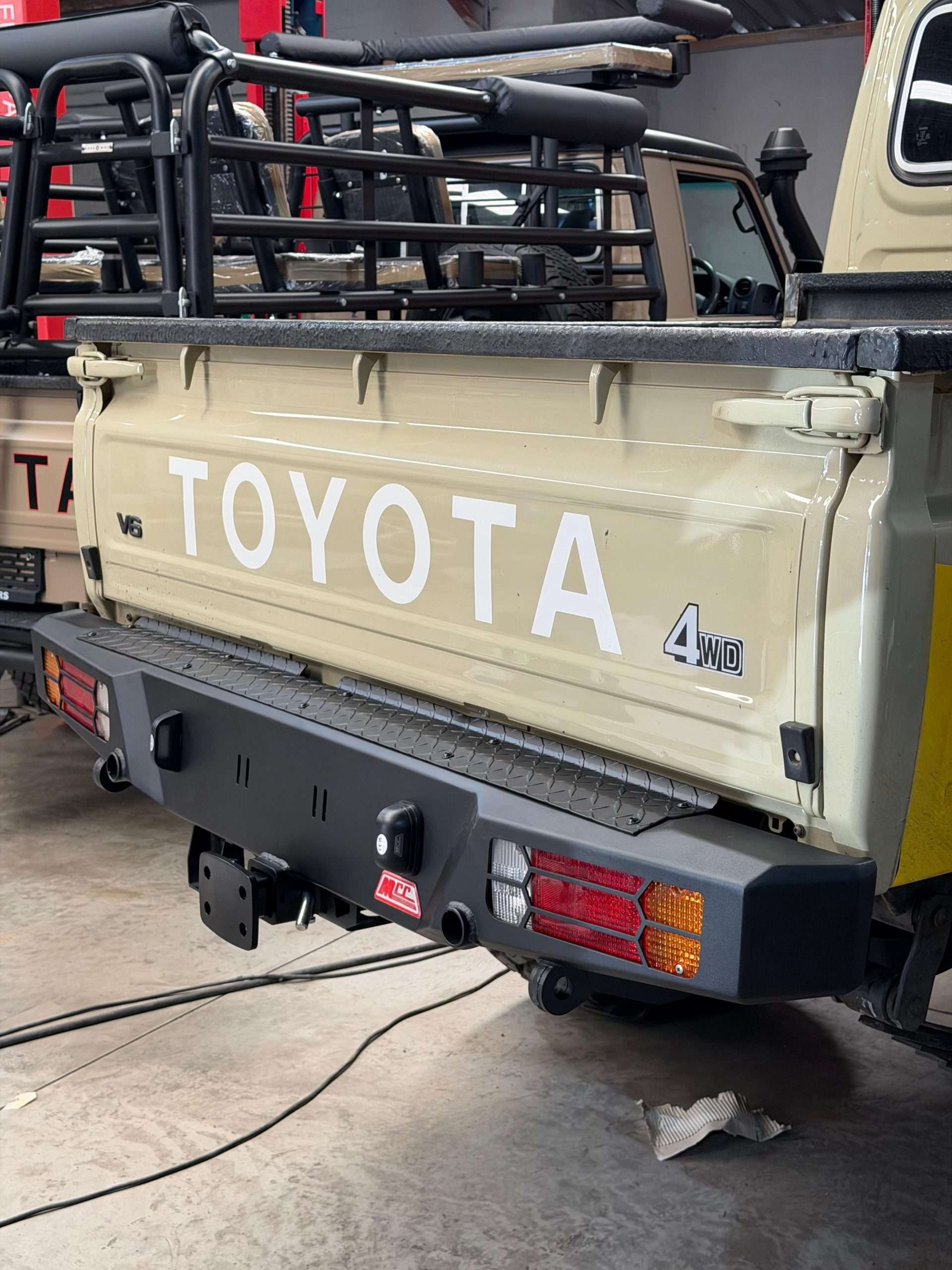 MCC Rear Replacement Steel Bumper with Towbar – Toyota Land Cruiser 70 Series Pick‑Up – 2007–Current
