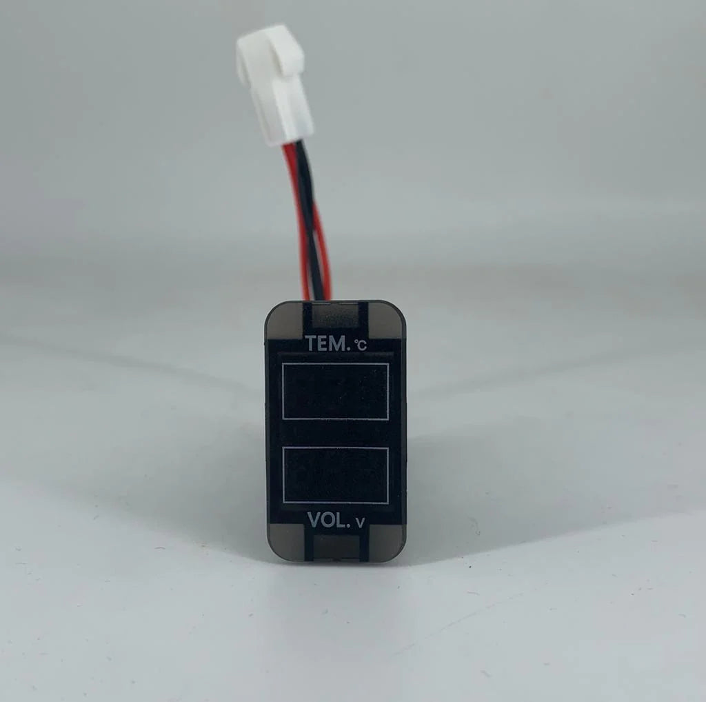 Toyota 40x20mm Voltmeter & Temperature Meter – Vigo (Pre‑2015) | Red & Blue LED