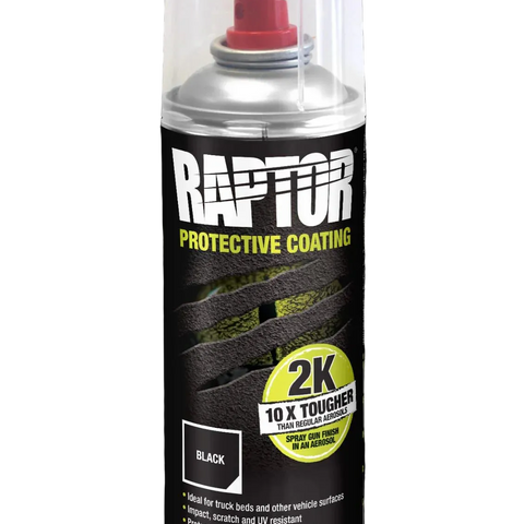 RAPTOR 2K Aerosol Protective Coating 400ml – Black Bedliner Spray