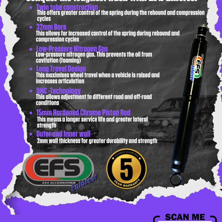 EFS Shock Absorbers Range – Enforcer, Elite, XTR, Xtreme, MRP 2.5 & MXP Suspension