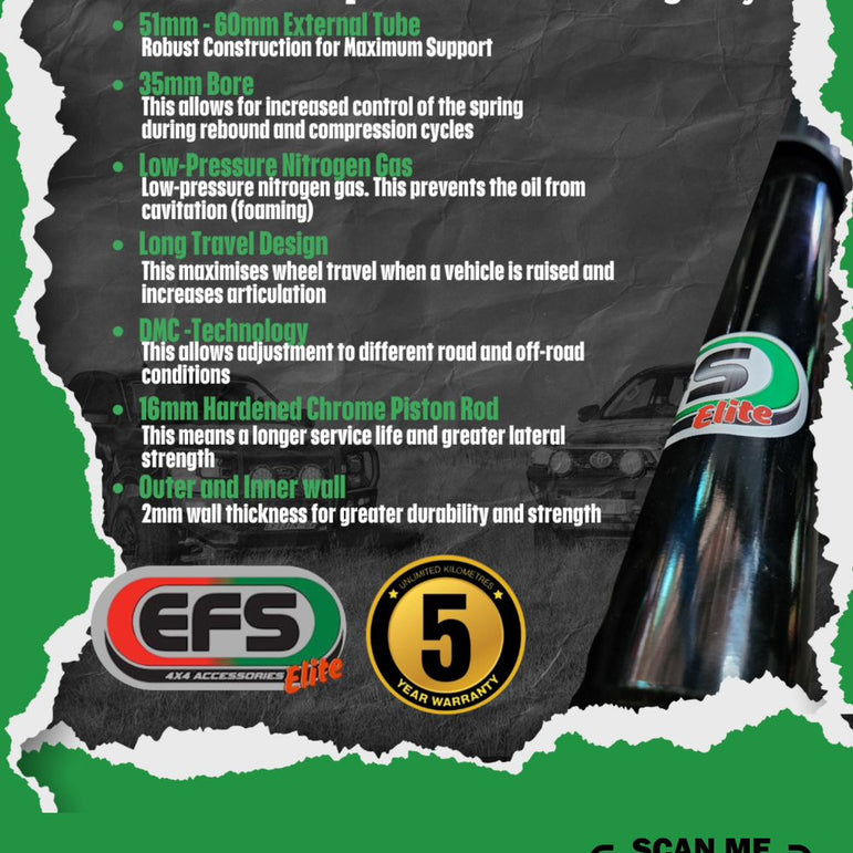 EFS Shock Absorbers Range – Enforcer, Elite, XTR, Xtreme, MRP 2.5 & MXP Suspension