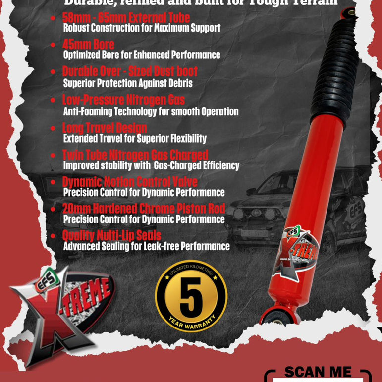 EFS Shock Absorbers Range – Enforcer, Elite, XTR, Xtreme, MRP 2.5 & MXP Suspension