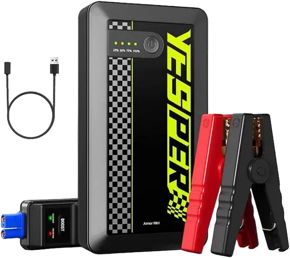 Yesper Armour Mini Jump Starter 1500A – Compact 12V Power Bank &amp; Car Battery Booster