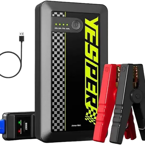 Yesper Armour Mini Jump Starter 1500A – Compact 12V Power Bank &amp; Car Battery Booster