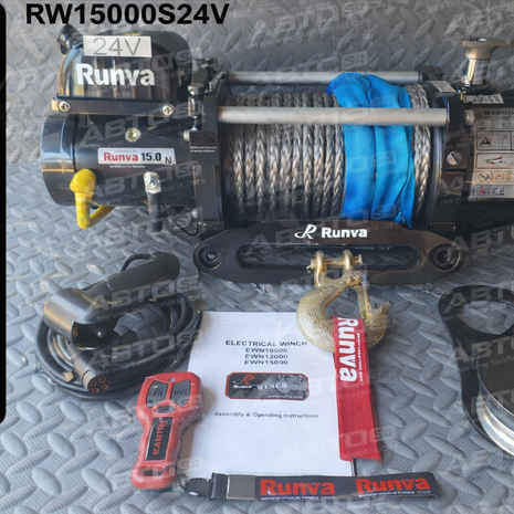 Runva EWN15000U 24V Winch – 15,000lb with Synthetic Rope