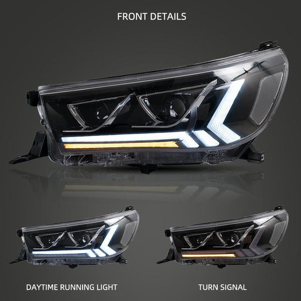 Toyota Hilux GD6 Vland LED Headlights (2016–2019) | Dual Lens Sequential Upgrade