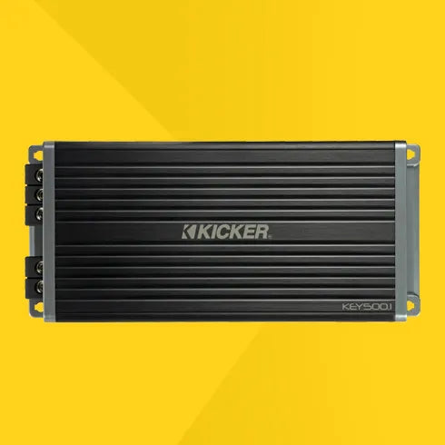 Kicker 47KEY5001 Mono Smart Amplifier with DSP (500W Subwoofer Amp)
