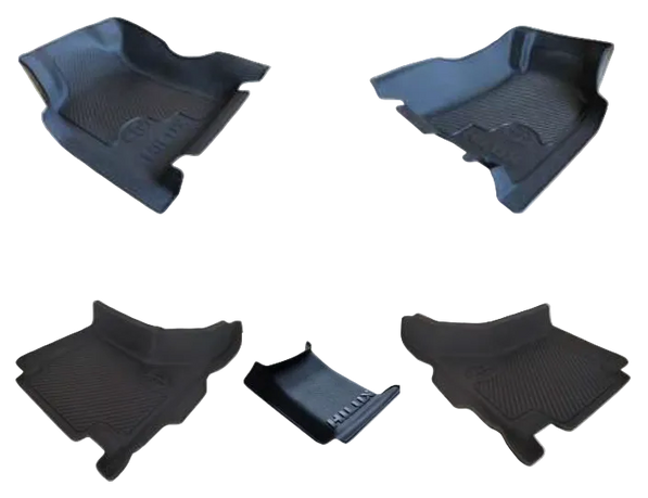 Toyota Hilux D4D Rubber Floor Mats (2005–2015) – Heavy Duty Moulded Set