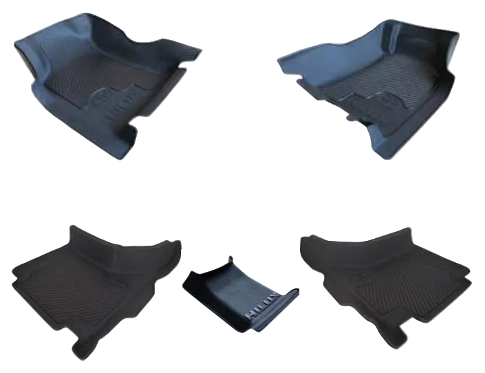 Toyota Hilux D4D Rubber Floor Mats (2005–2015) – Heavy Duty Moulded Set