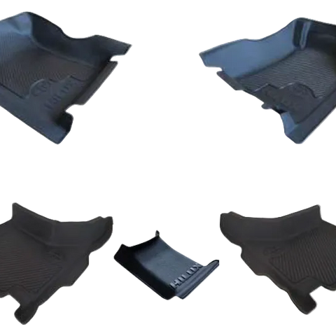 Toyota Hilux D4D Rubber Floor Mats (2005–2015) – Heavy Duty Moulded Set