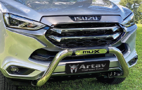 Artav Isuzu MU-X Black / Stainless Steel PDC Nudge Bar (2025+) – Front Protection Bar
