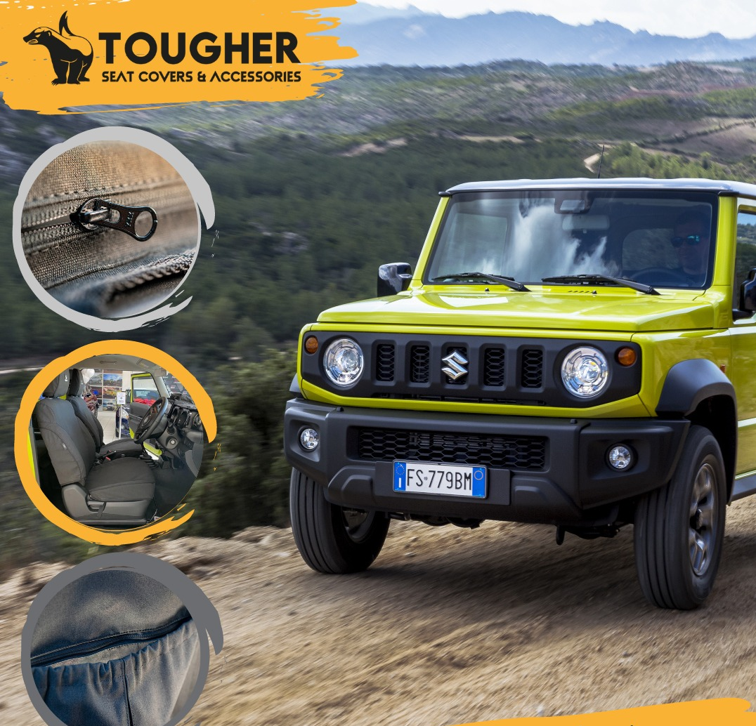 Suzuki Jimny Tougher Canvas Seat Covers 2018+ (Gen4 3 & 5 Door) – Heavy Duty Polycotton Interior Protection