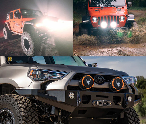 Lightfox 7inch LED Driving Light DRL 1Lux@5,512ft/1,680m IP68 13,600 Lumens