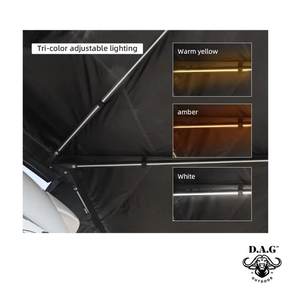D.A.G 180° Vehicle Awning – 2.5m Waterproof Side Awning