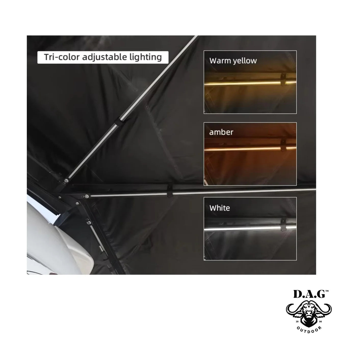 D.A.G 180° Vehicle Awning – 2.5m Waterproof Side Awning