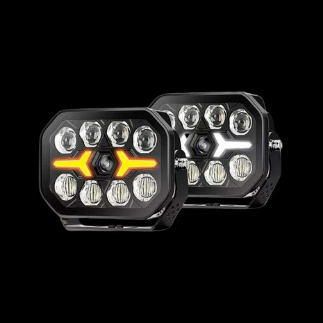 Night Seeker 7” LED Spotlights | 210W High-Performance Driving Lights with DRL